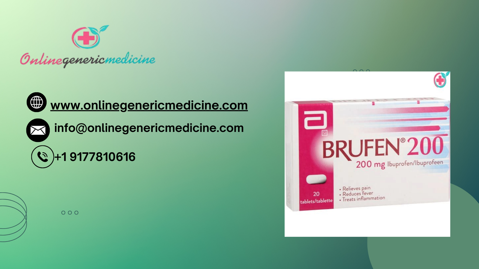 Buy Ibuprofen Online| Buy Brufen Online | OnlineGenericMedicine