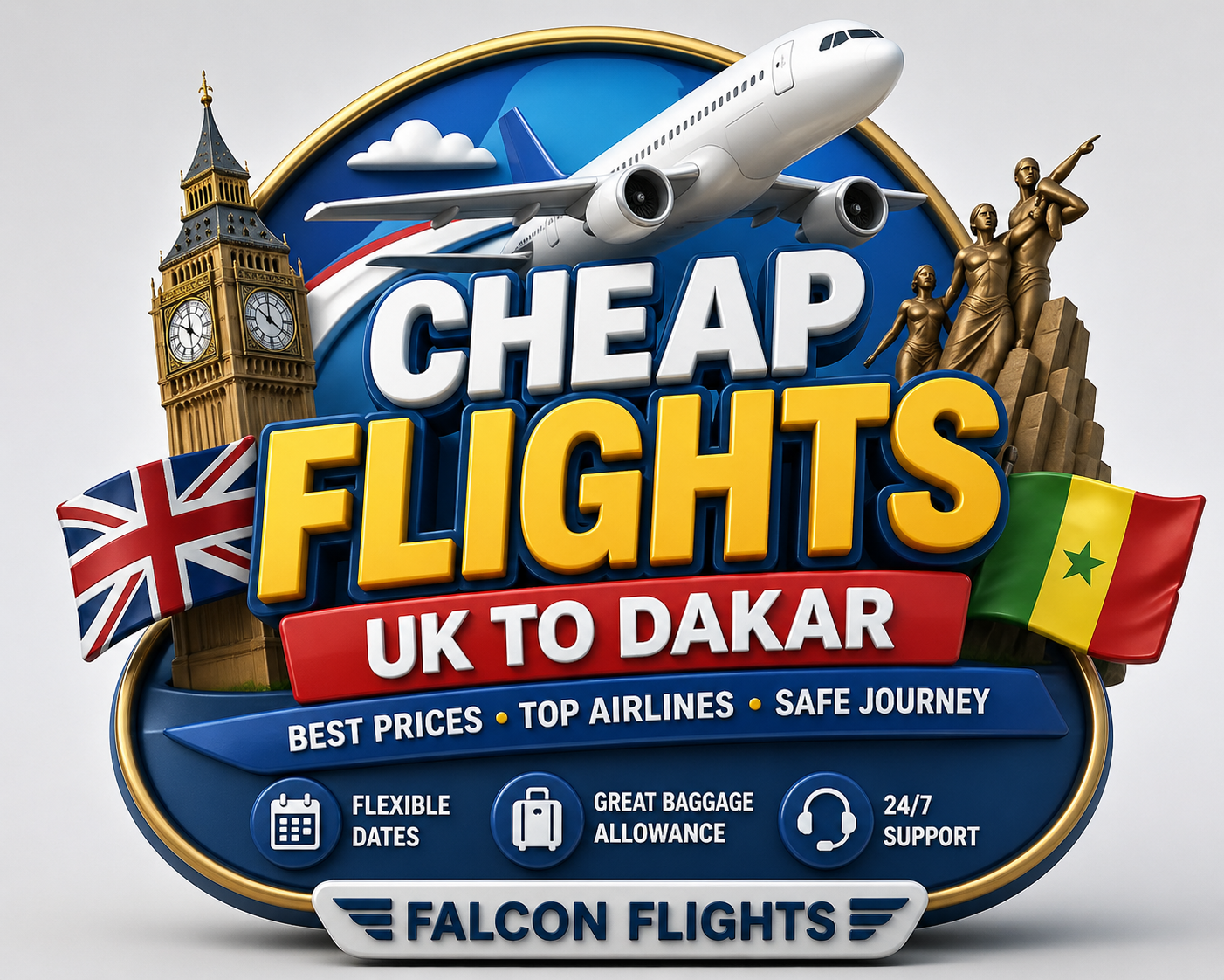 Falcon Flights UK Offers Cheap Flights UK to Dakar All Year Round