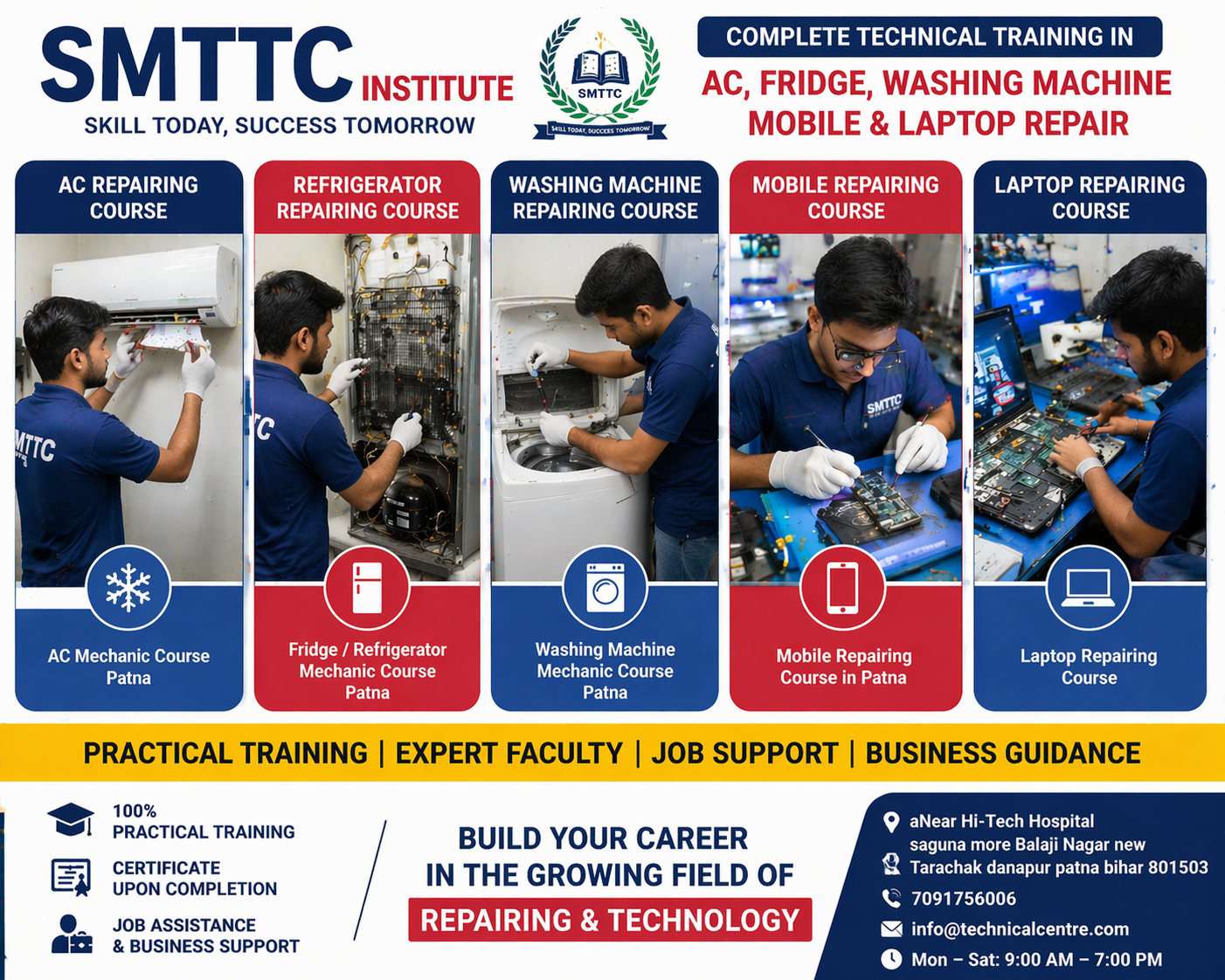 Complete AC, Fridge, Washing Machine Repair Course in Patna