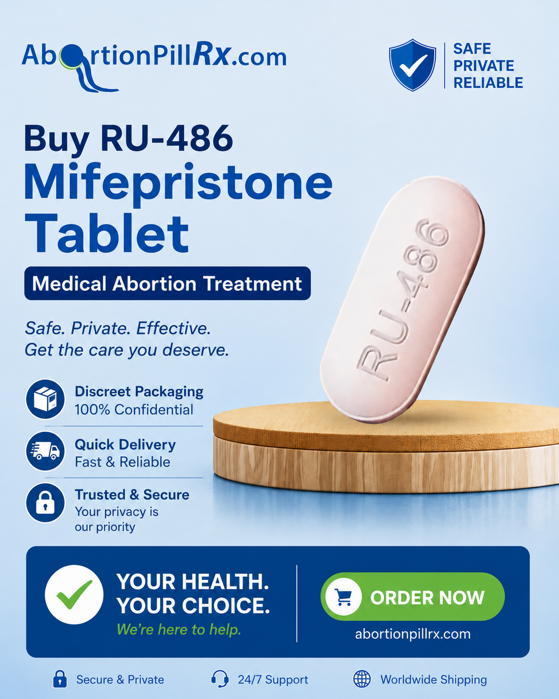 Buy RU-486 Mifepristone Tablet – Medical Abortion Treatment Quick Delivery