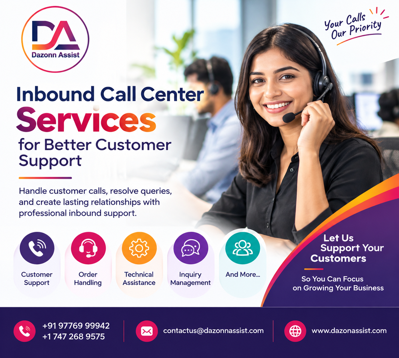 Call Center Outsourcing Services | Dazonn Assist