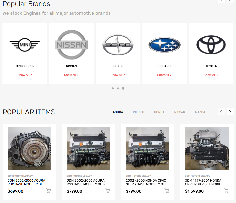 JDM Engines & Transmissions for Sale in California
