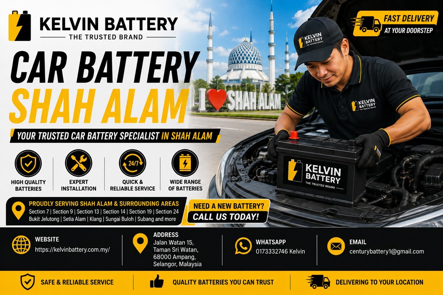 Affordable Car Battery Shah Alam Delivery and Installation