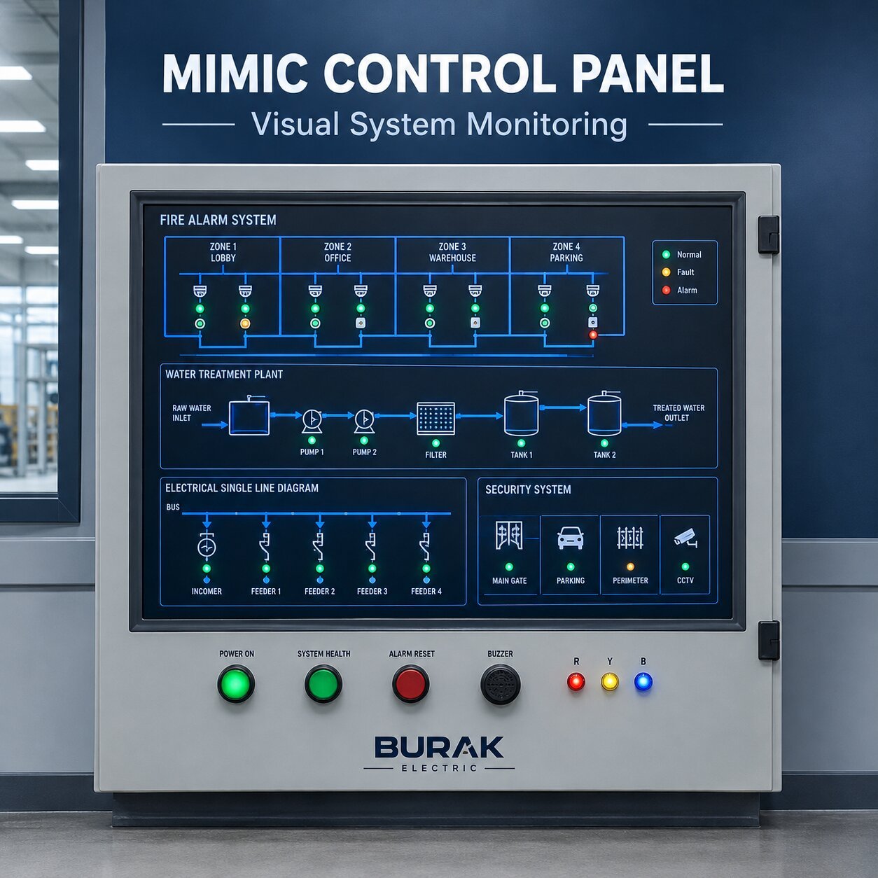 Industrial Mimic Panel Solutions for Clear System Visualization