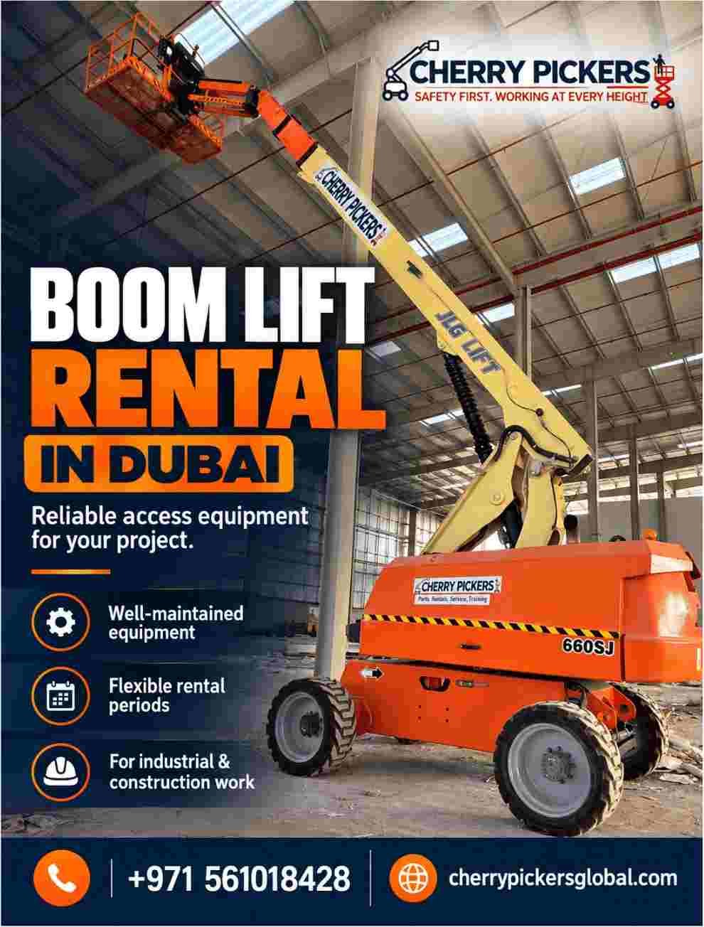 Book Boom Lift Rental Dubai for Your Next Project